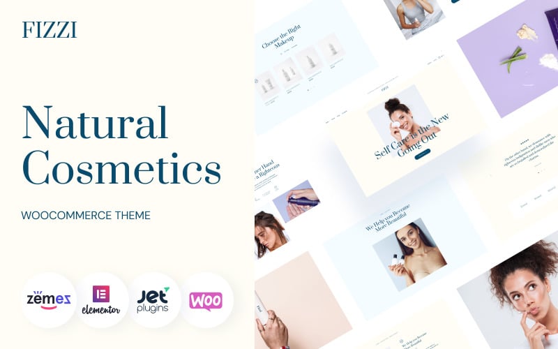fizzi natural cosmetics website template woocommerce theme original