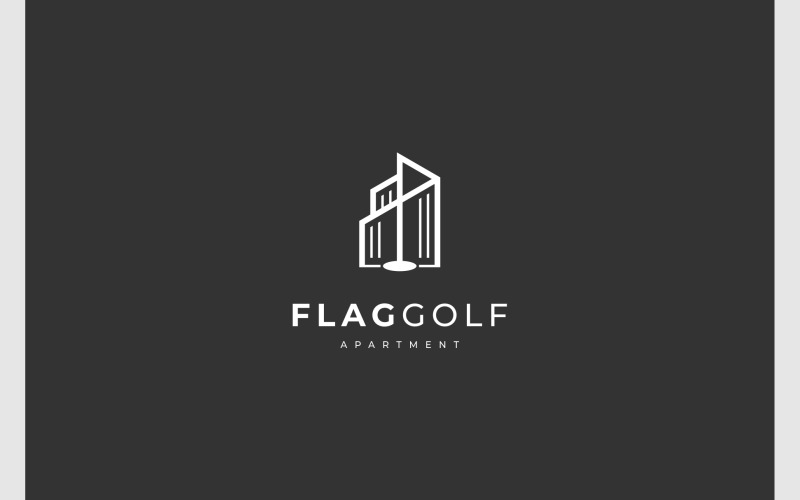 flag golf building apartment logo original