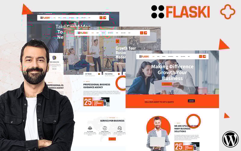 flaksi modern easy multipurpose consulting wordpress theme original