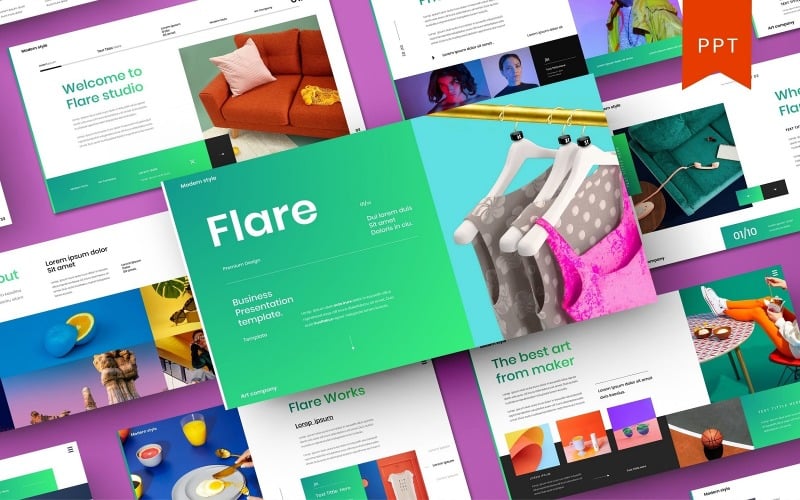 flare business powerpoint template original