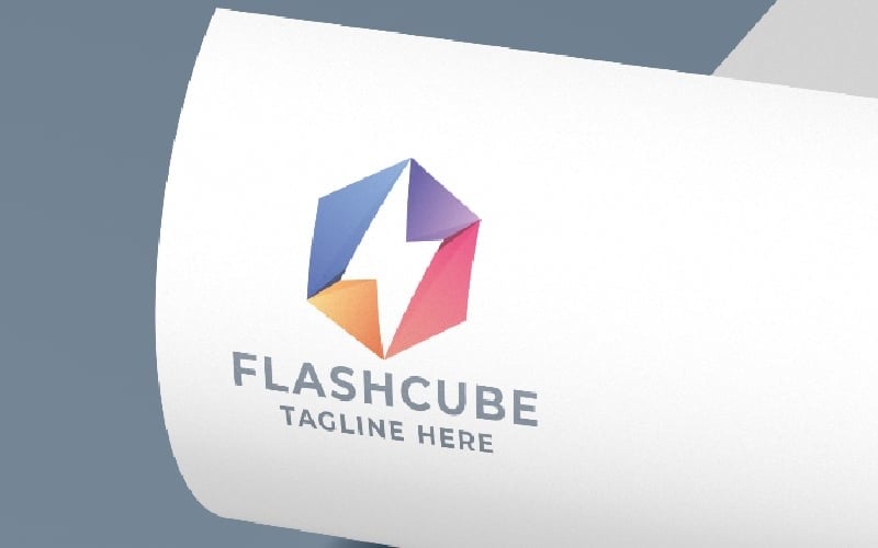 flash cube pro logo template original