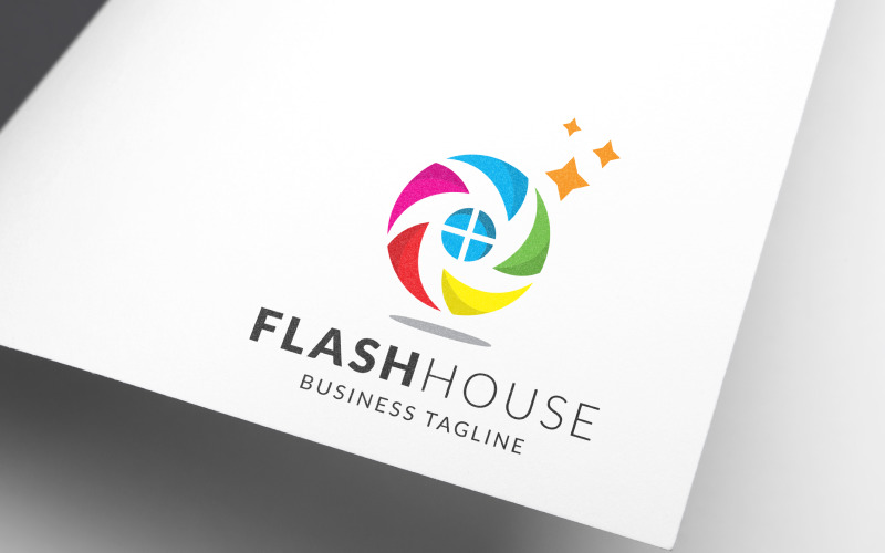 flash house photography logo design original