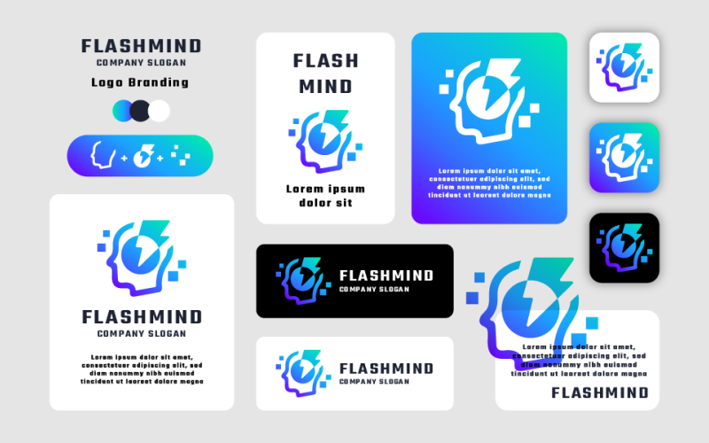flash mind technology logo original