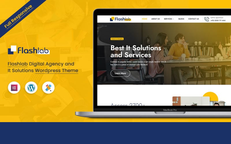 flashlab digital agency and it solutions wordpress theme original