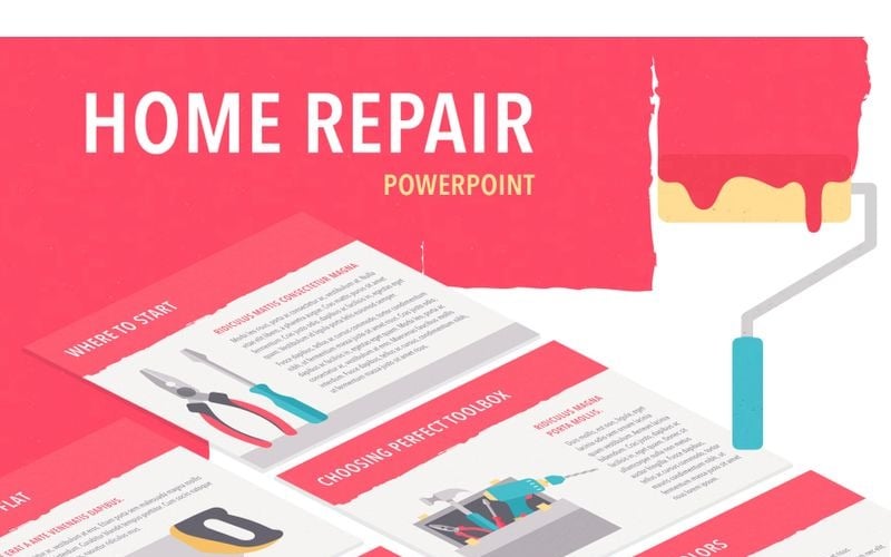 flat tools powerpoint template original
