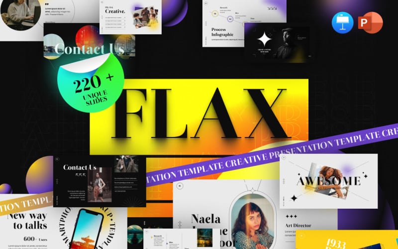 flax multipurpose modern powerpoint template original