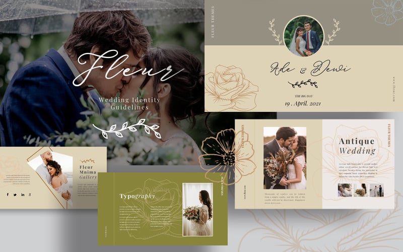 fleur wedding powerpoint templates original