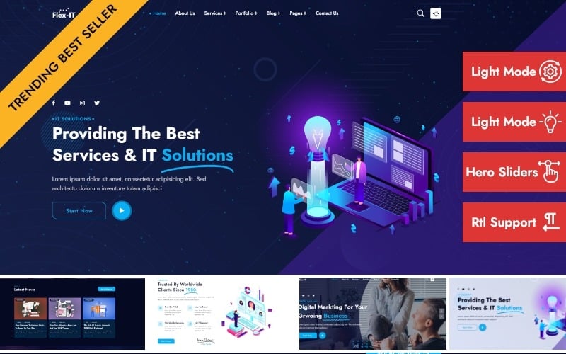 flex it business services amp it solutions multipurpose html responsive landing page template original
