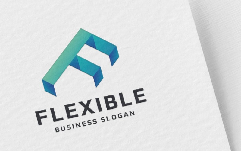 flexible letter f logo template original