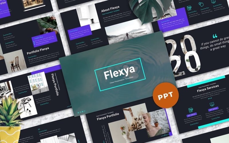 flexya clean minimalist powerpoint original