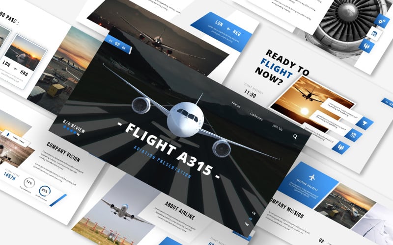flight boing b powerpoint presentation original