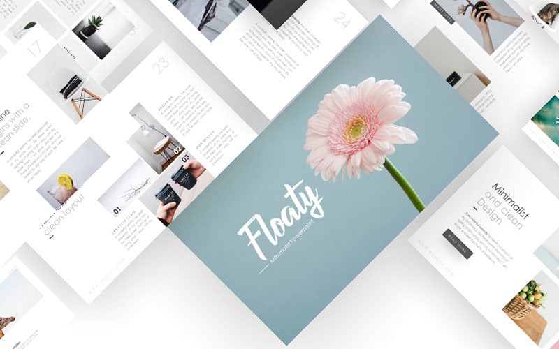 floaty minimalist powerpoint template original