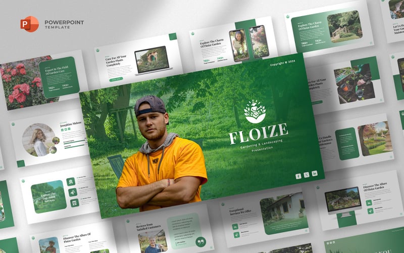 floize landscaping amp gardening powerpoint template original