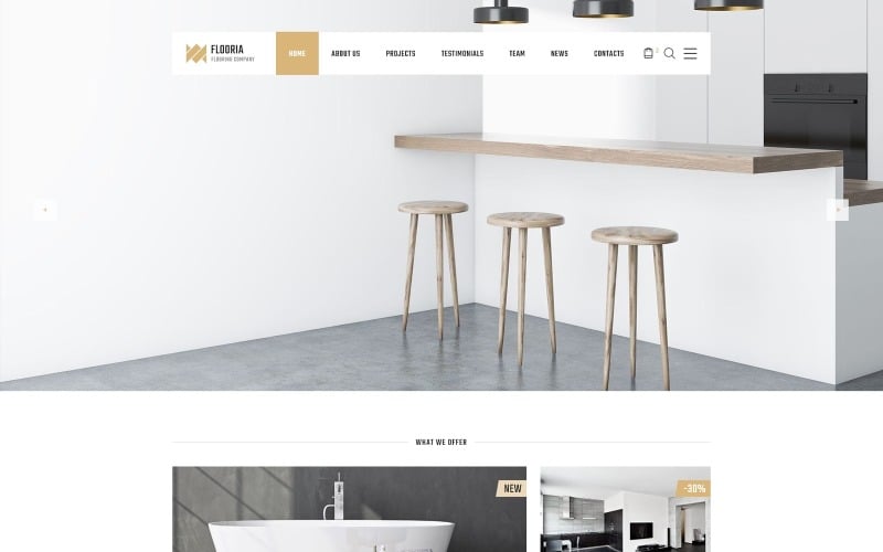 flooria flooring one page clean html landing page template original