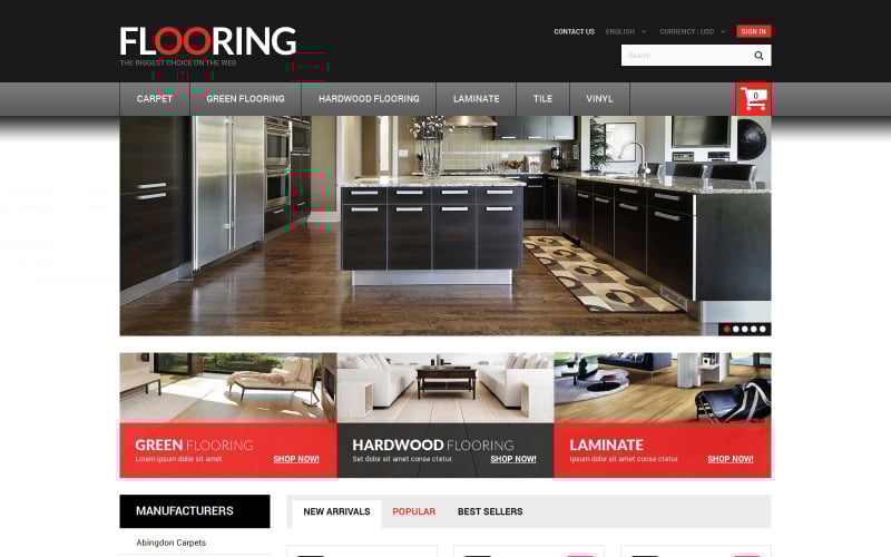 flooring store prestashop theme original