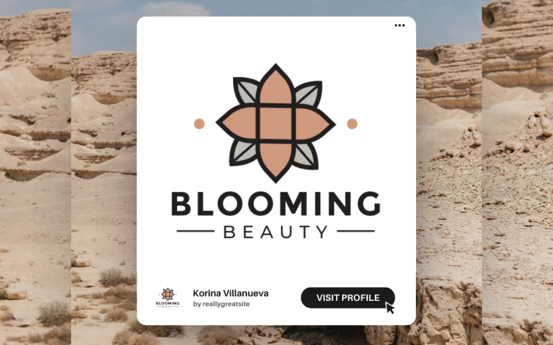 floral blooming beauty logo perfect for beauty and wellness brands original