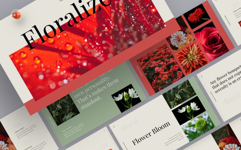 floral gallery powerpoint template original