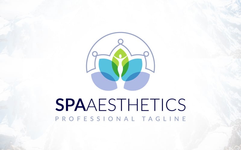 floral human spa aesthetics logo design original