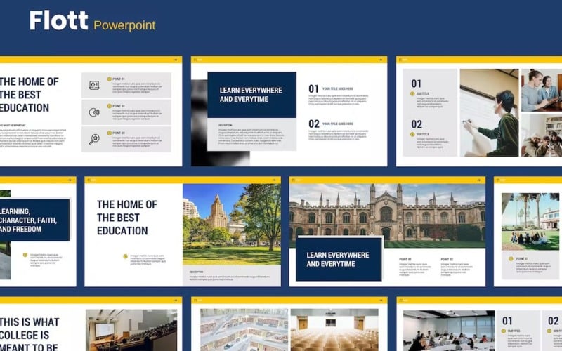 flott education template powerpoint original
