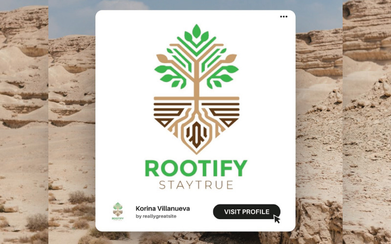 flourishing roots tree logo template original