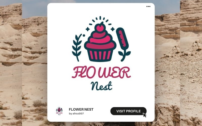 flournest bakery logo template cozy amp customizable logo for bake brands original