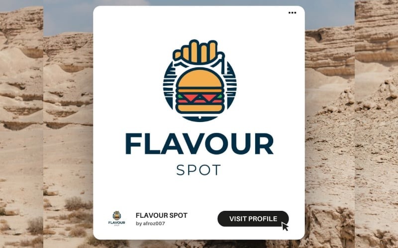 flovour spot logo template perfect for quick eats and food apps original