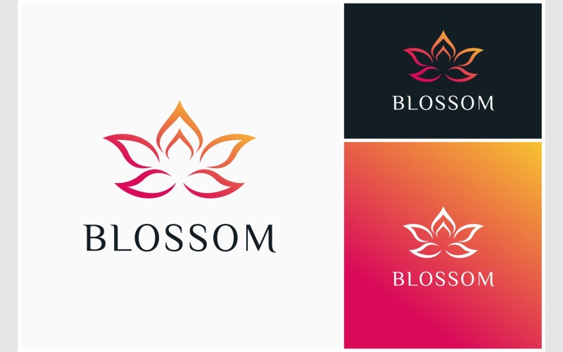 flower blossom meditation logo original
