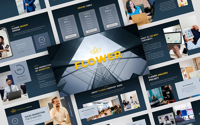 flower business multipurpose powerpoint presentation template original