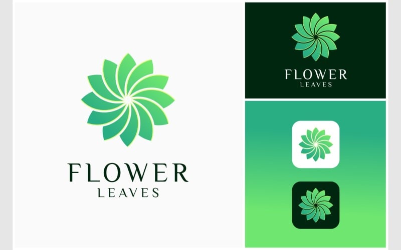 flower leaf green mandala logo original