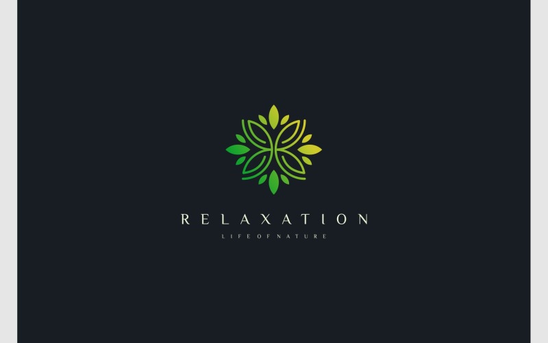 flower leaf green natural decoration logo original