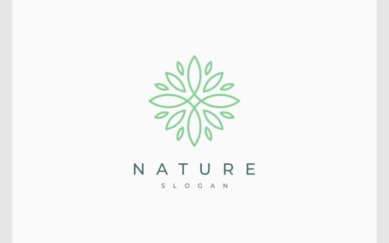 flower leaf green nature logo original