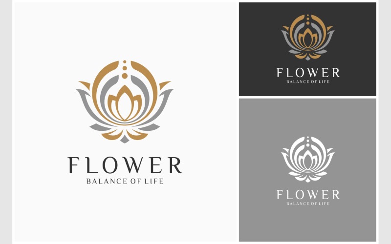 flower meditation chakra yoga logo original