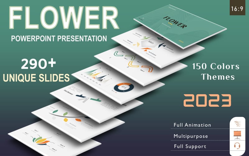 flower multipurpose powerpoint template original