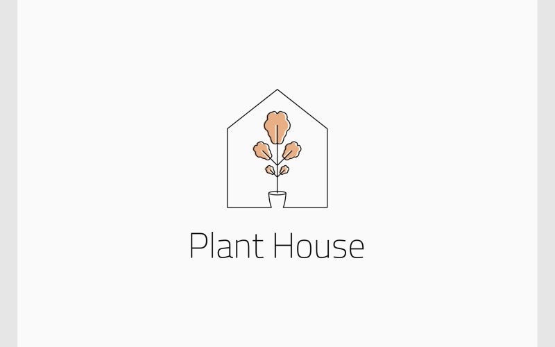 flower pot house plant logo original