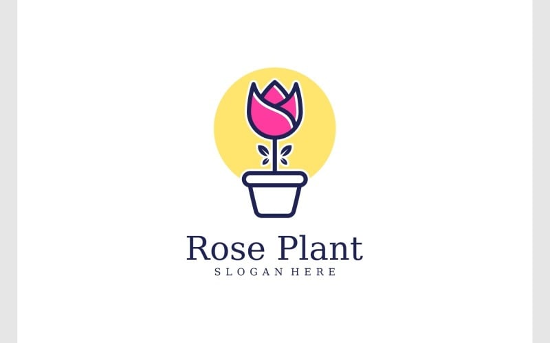 flower rose plant pot logo original