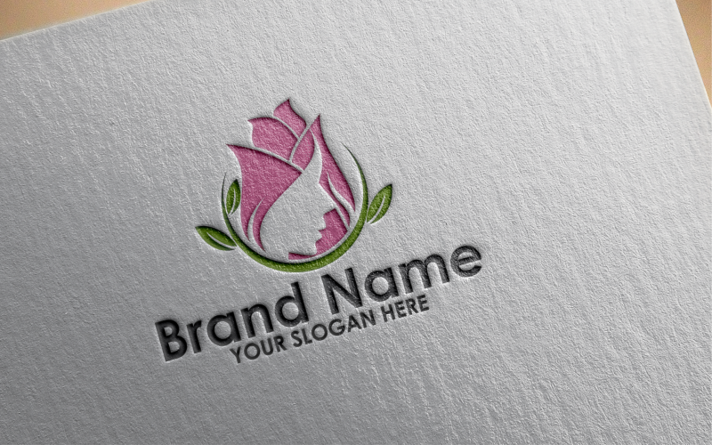 flower woman logo template original