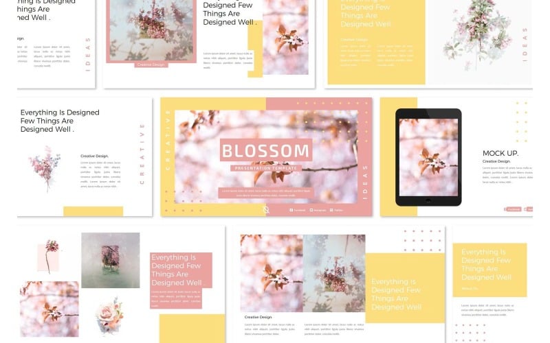 flowers multipurpose powerpoint template original