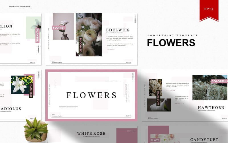 flowers powerpoint template original