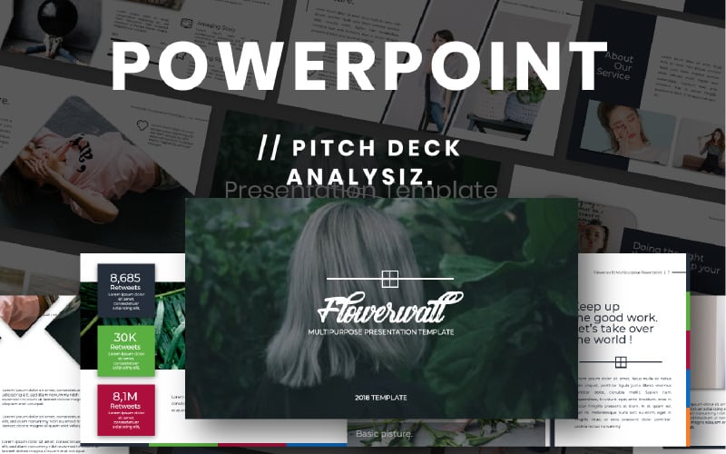 flowerwall presentation powerpoint template original