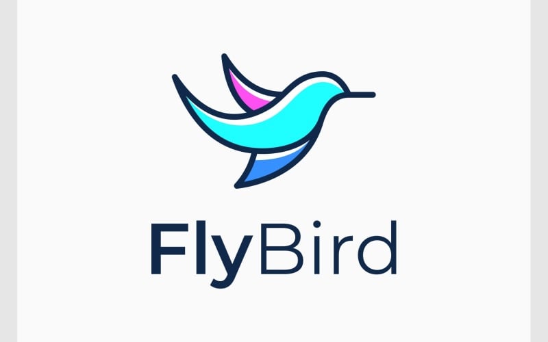 fly bird abstract modern logo original