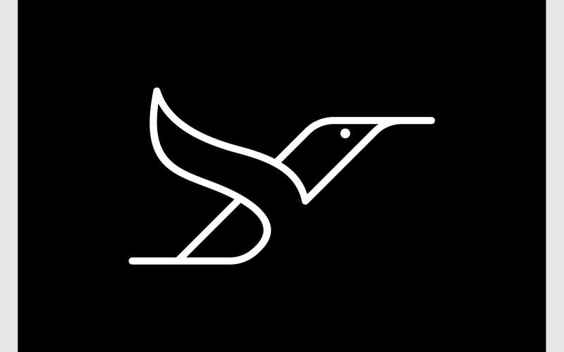 fly bird line art minimalist logo original