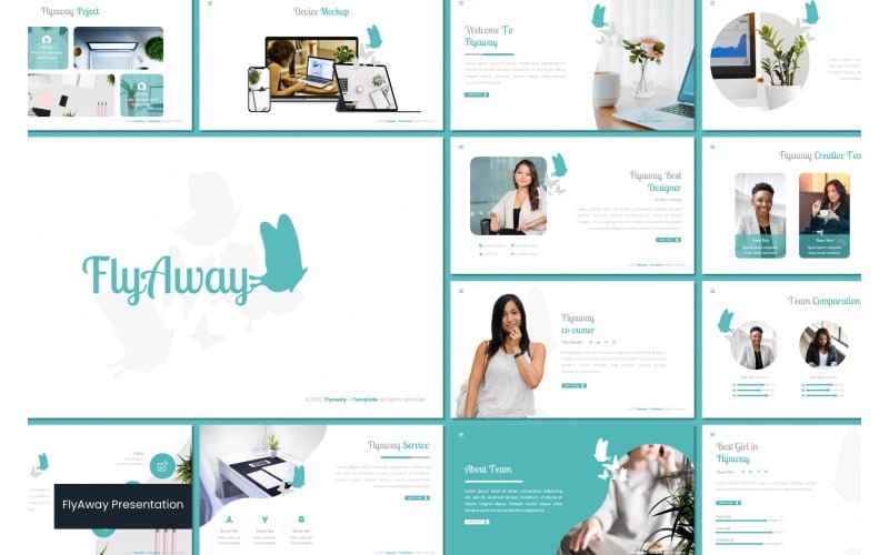 flyaway powerpoint template original