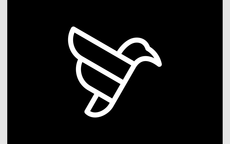 flying bird minimalist logo original