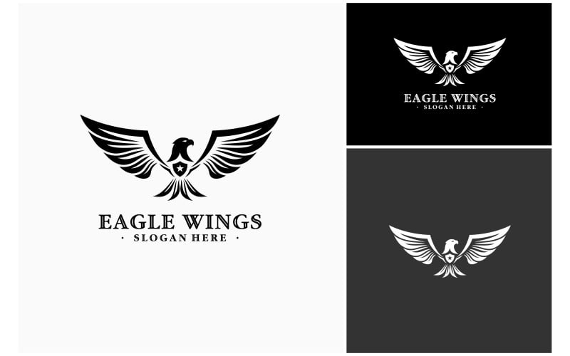flying eagle spread wings logo original