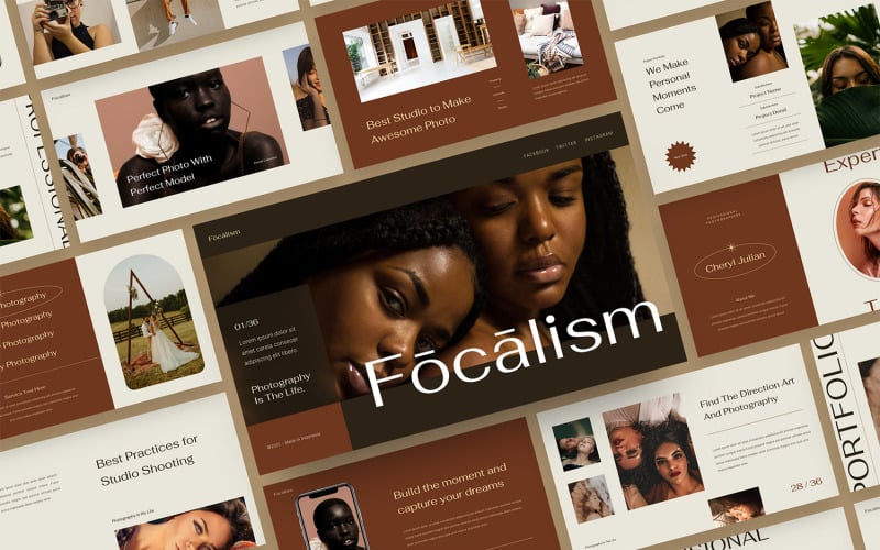 focalism photography and portfolio powerpoint template original
