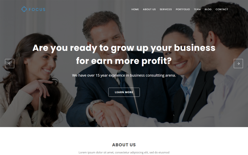 focus digital agency landing page template original