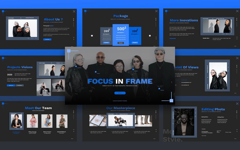 focus in frame photography powerpoint template original