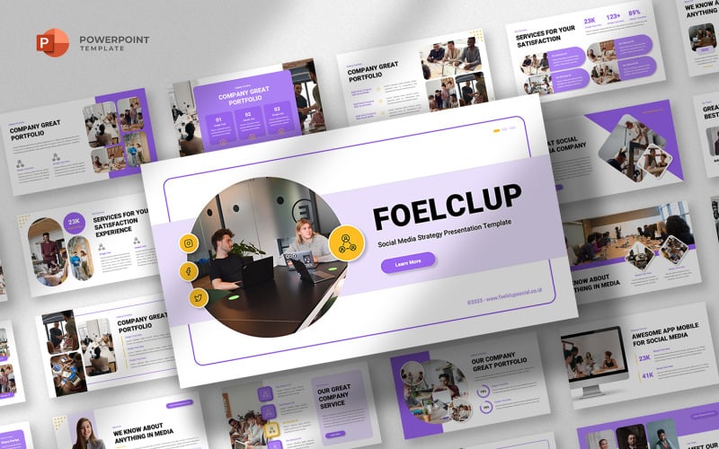 foelclup social media strategy powerpoint template original
