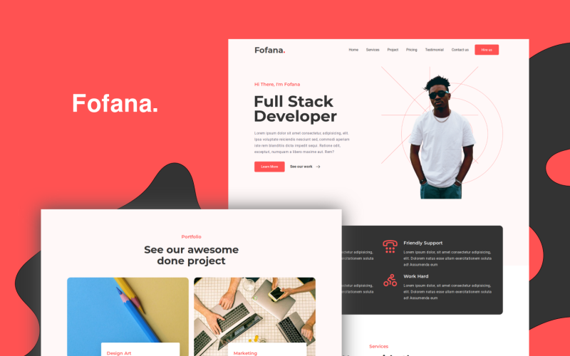 fofana personal portfolio template original
