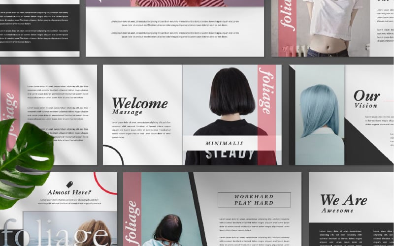 foliage presentation powerpoint template original